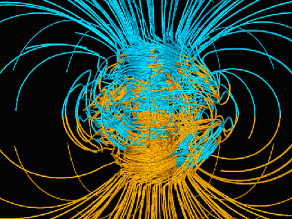 Modell des Erdmagnetfeldes