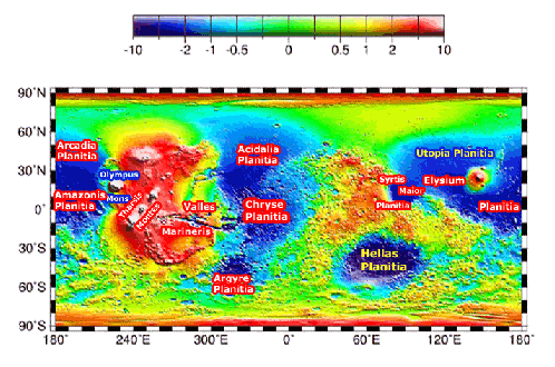 Topografische Marskarte