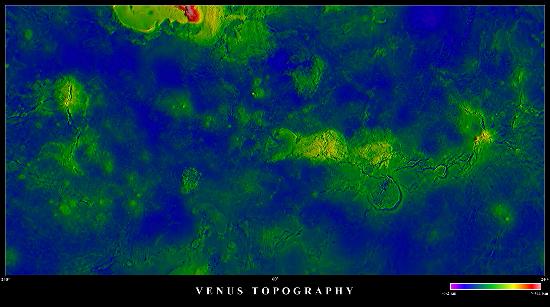 Topographie der Venusoberfläche