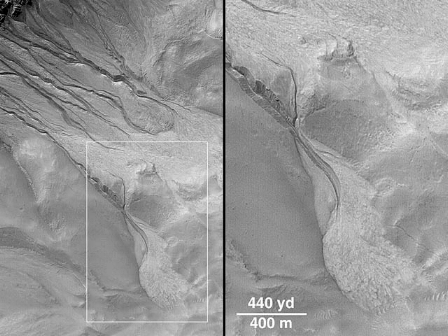 Ehemalige Flußläufe auf Mars